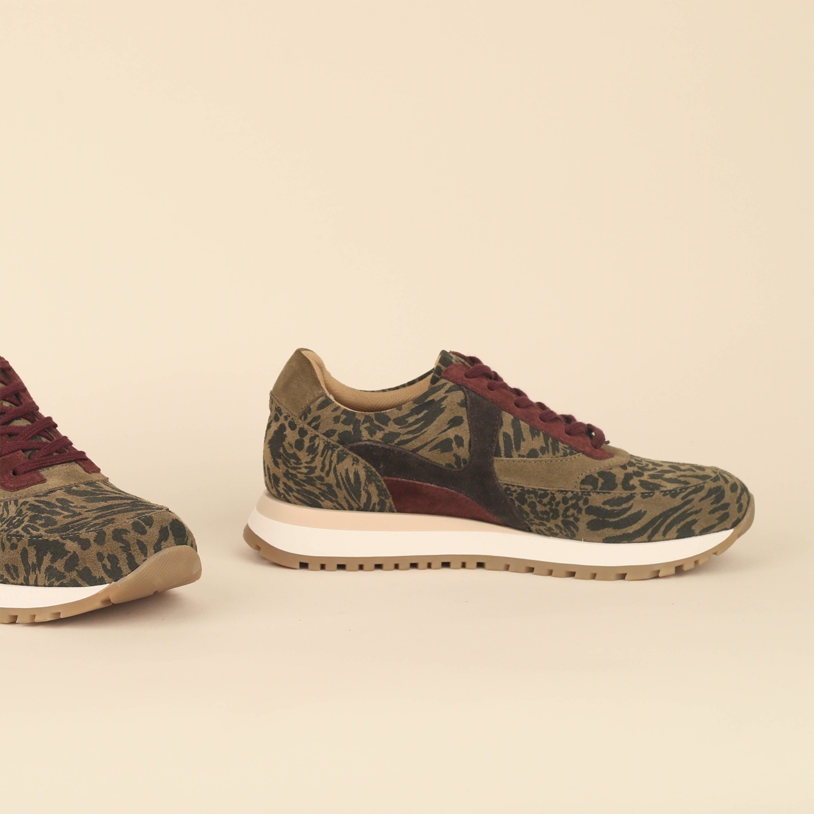 Cinda Khaki Leopard Trainer by Esska
