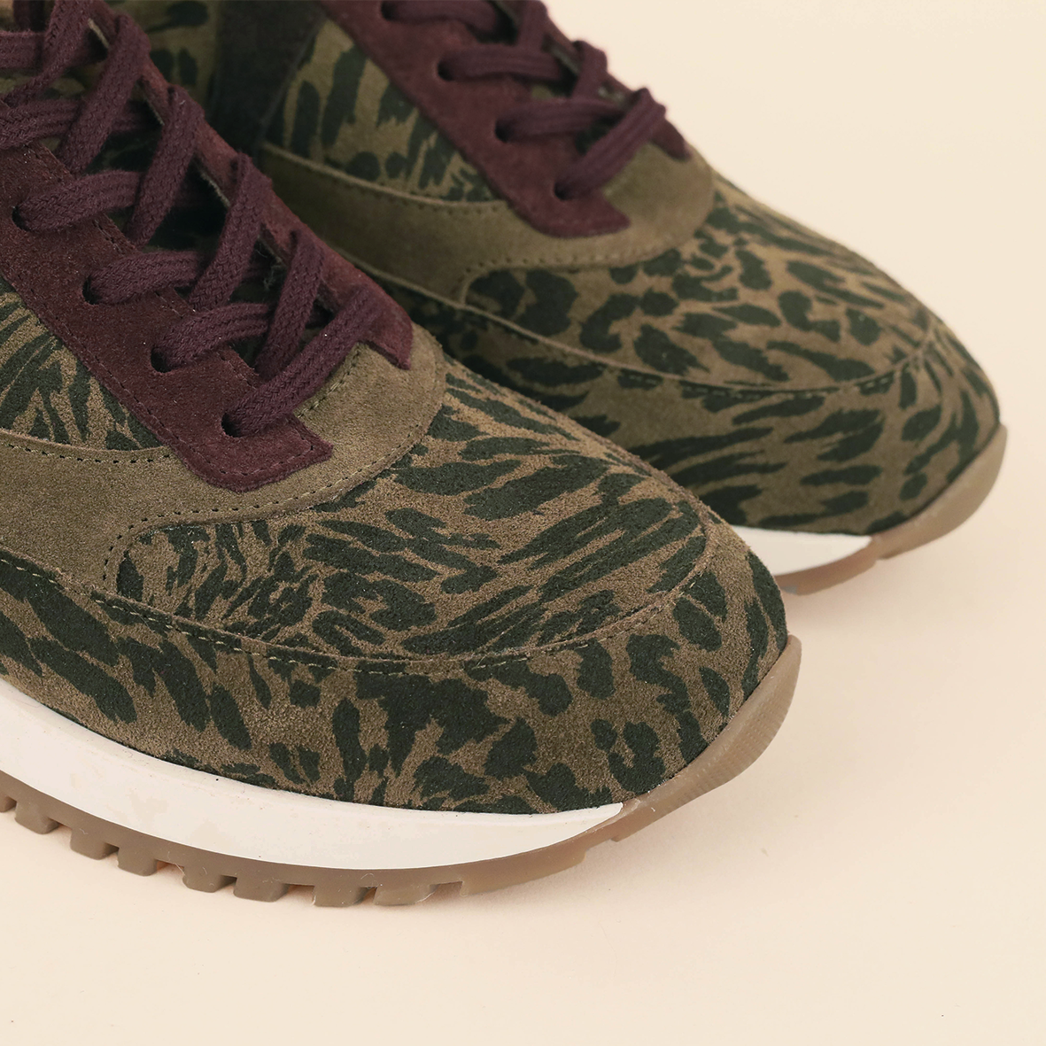 Cinda Khaki Leopard Trainer by Esska