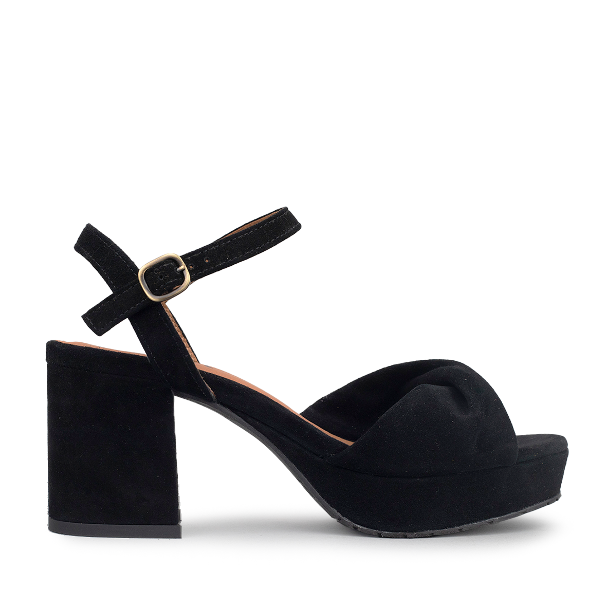 Claire Black Mid Sandal by Esska
