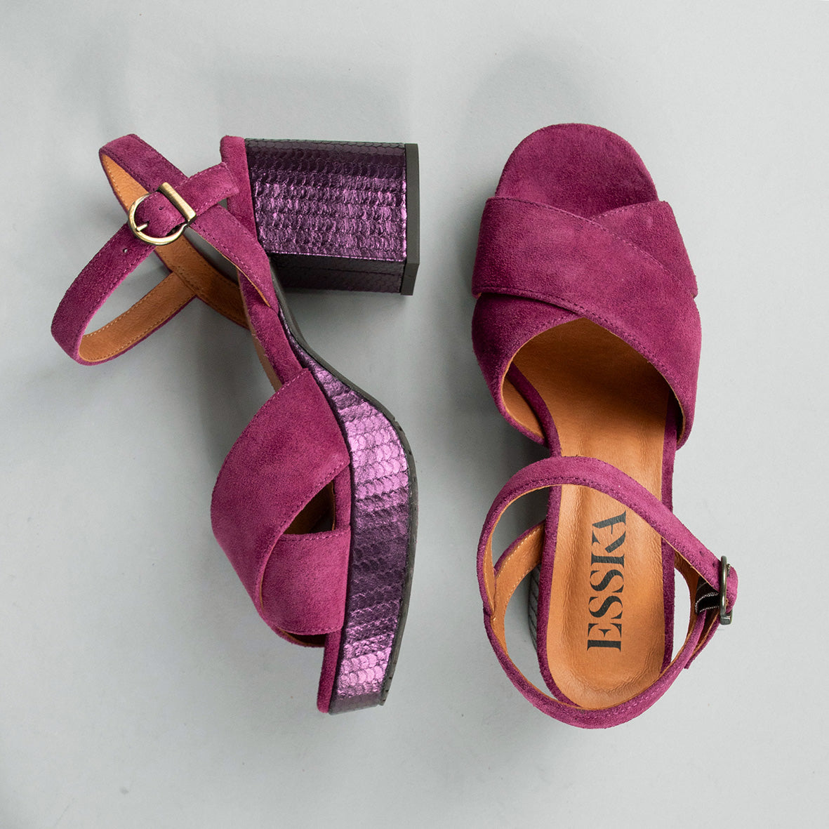 Clara Plum Suede