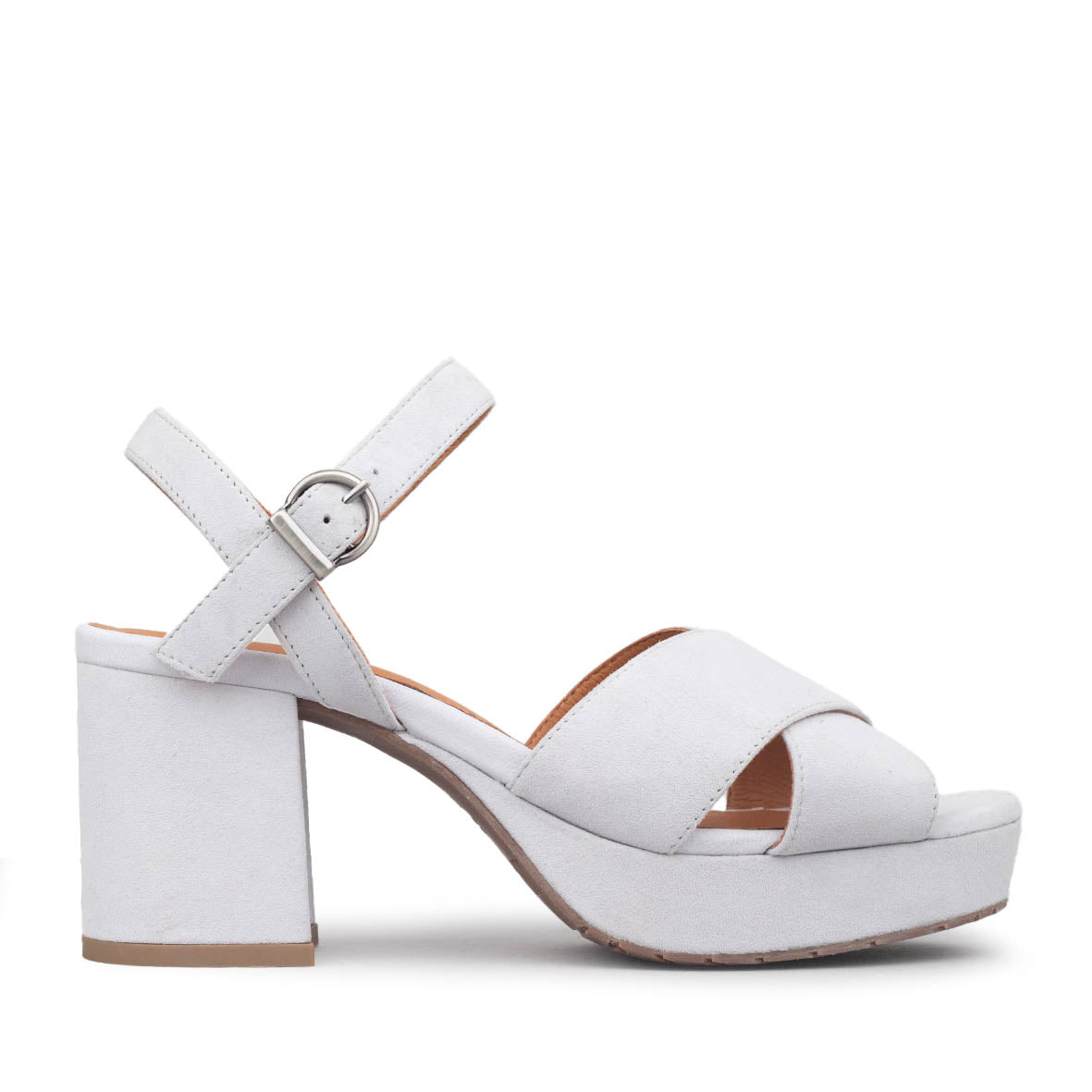 Clara Light Grey Mid Sandal by Esska