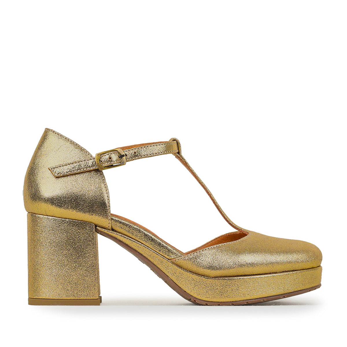 Colette Gold Dust Mid Shoe by Esska