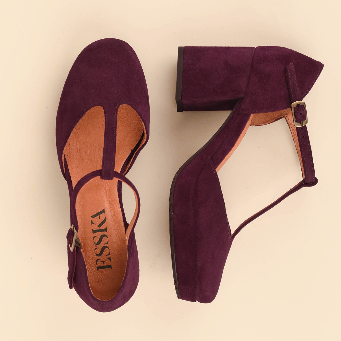 Colette Plum Mid Shoe by Esska