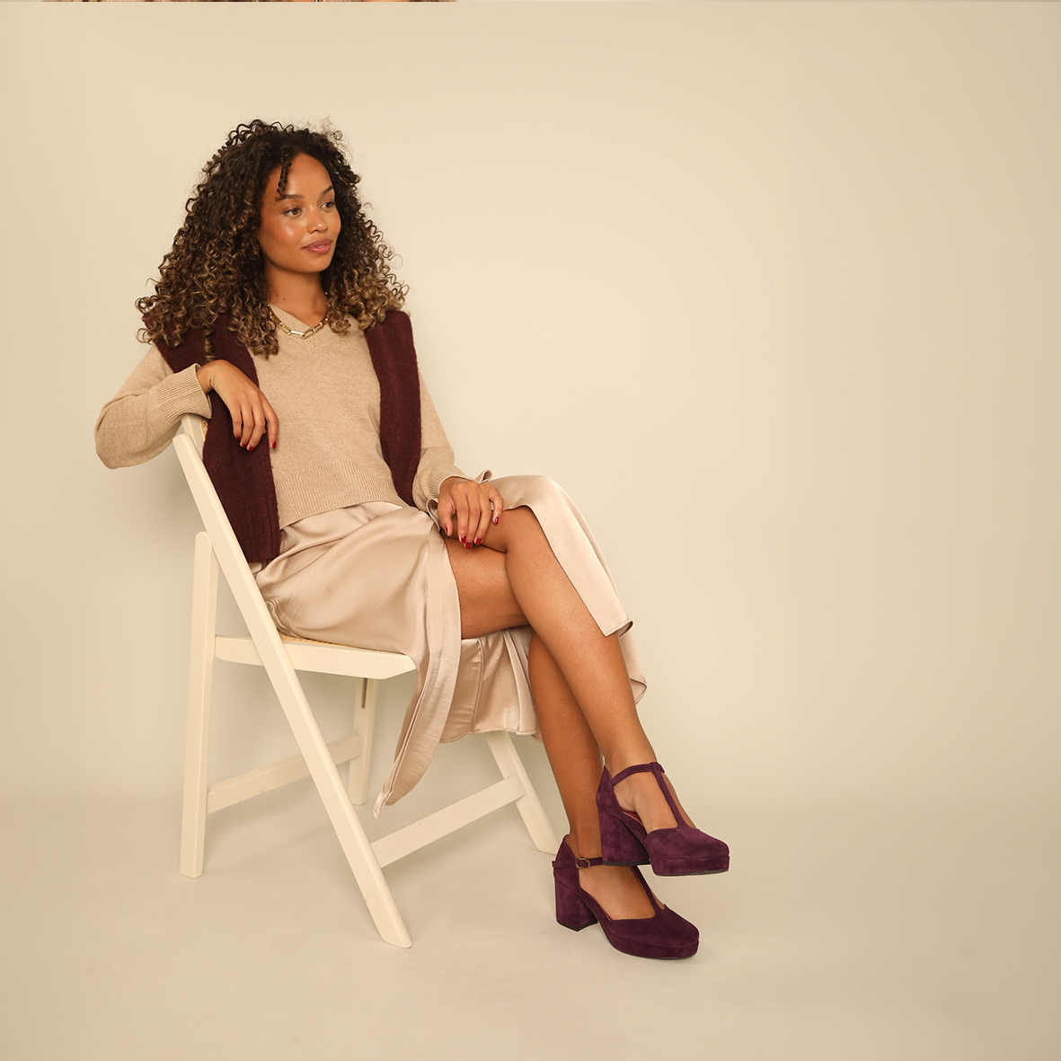 Colette Plum Mid Shoe by Esska
