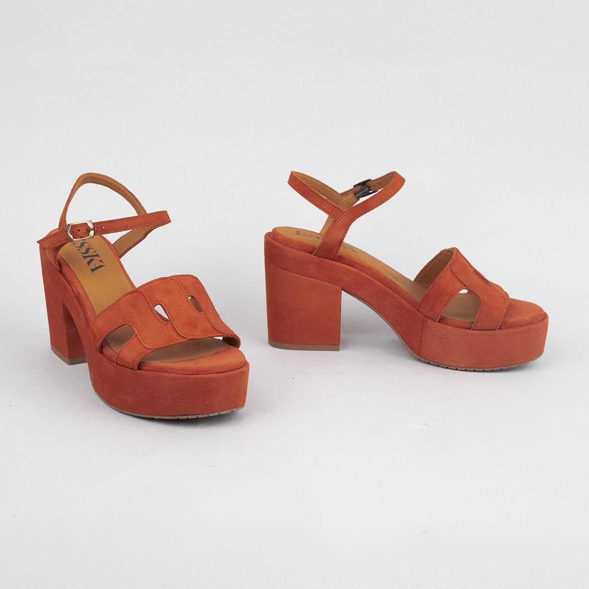 Donna Rust Mid Sandal by Esska