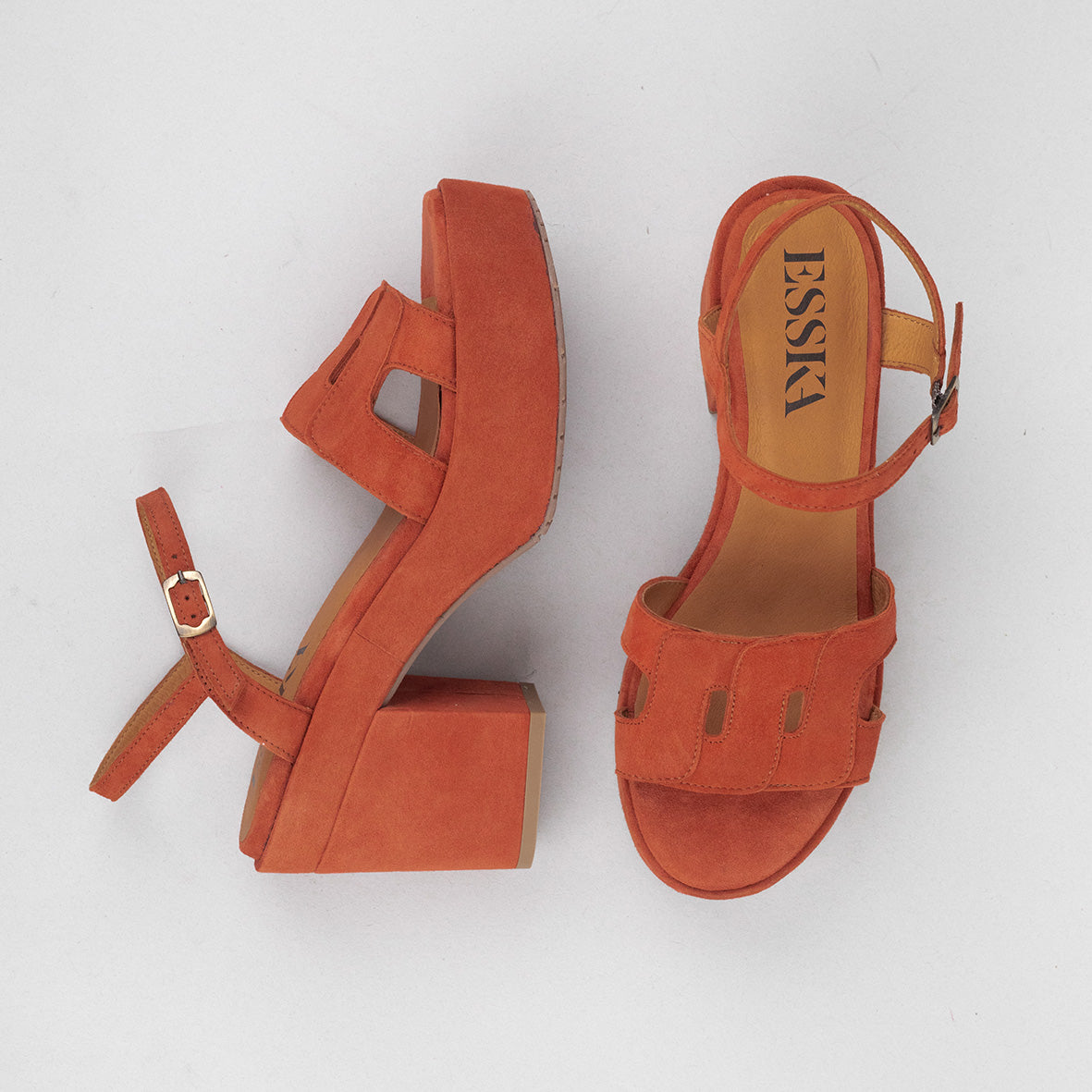 Donna Rust Mid Sandal by Esska