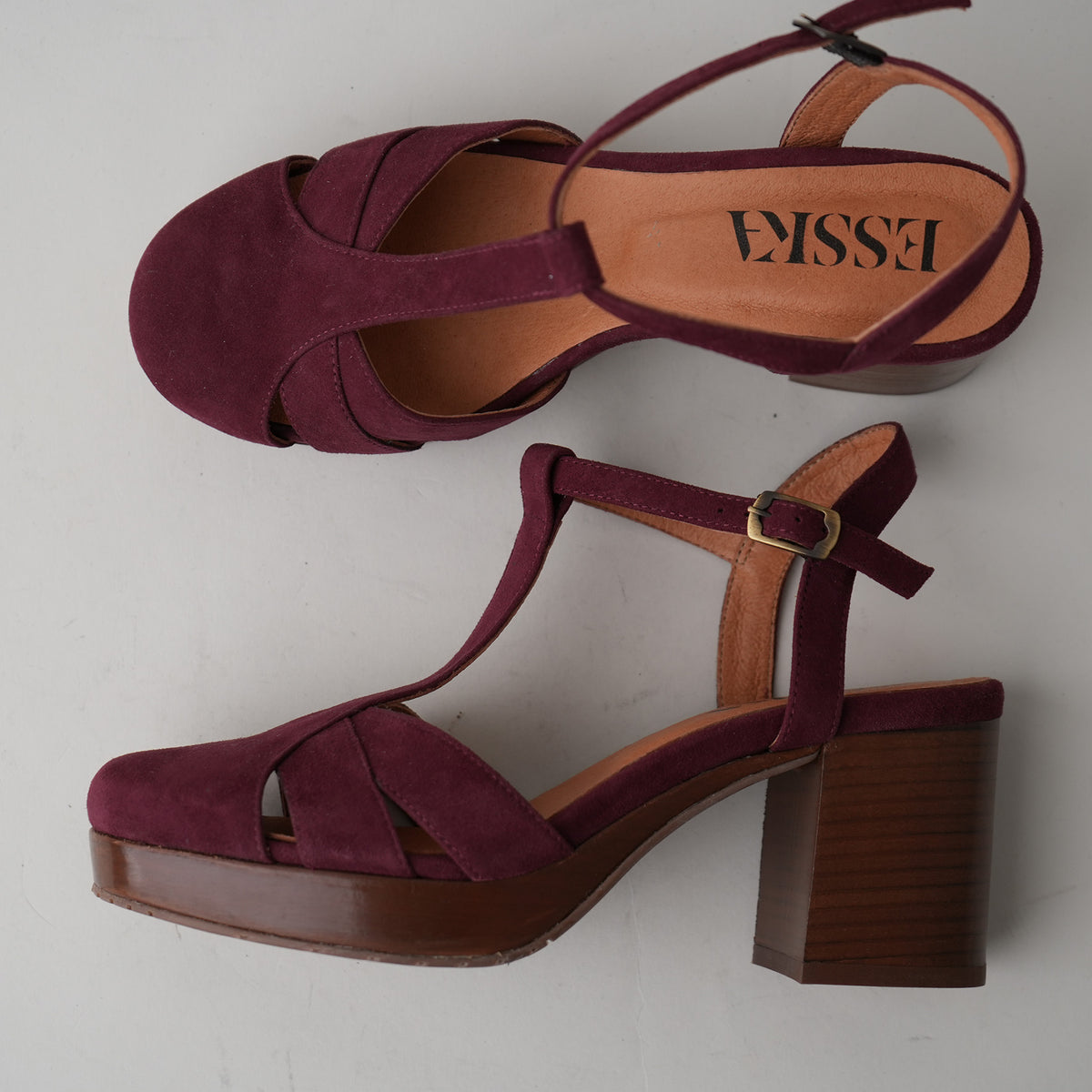 Sample - Celeste  Burgundy Suede  - Size 37 (UK4)