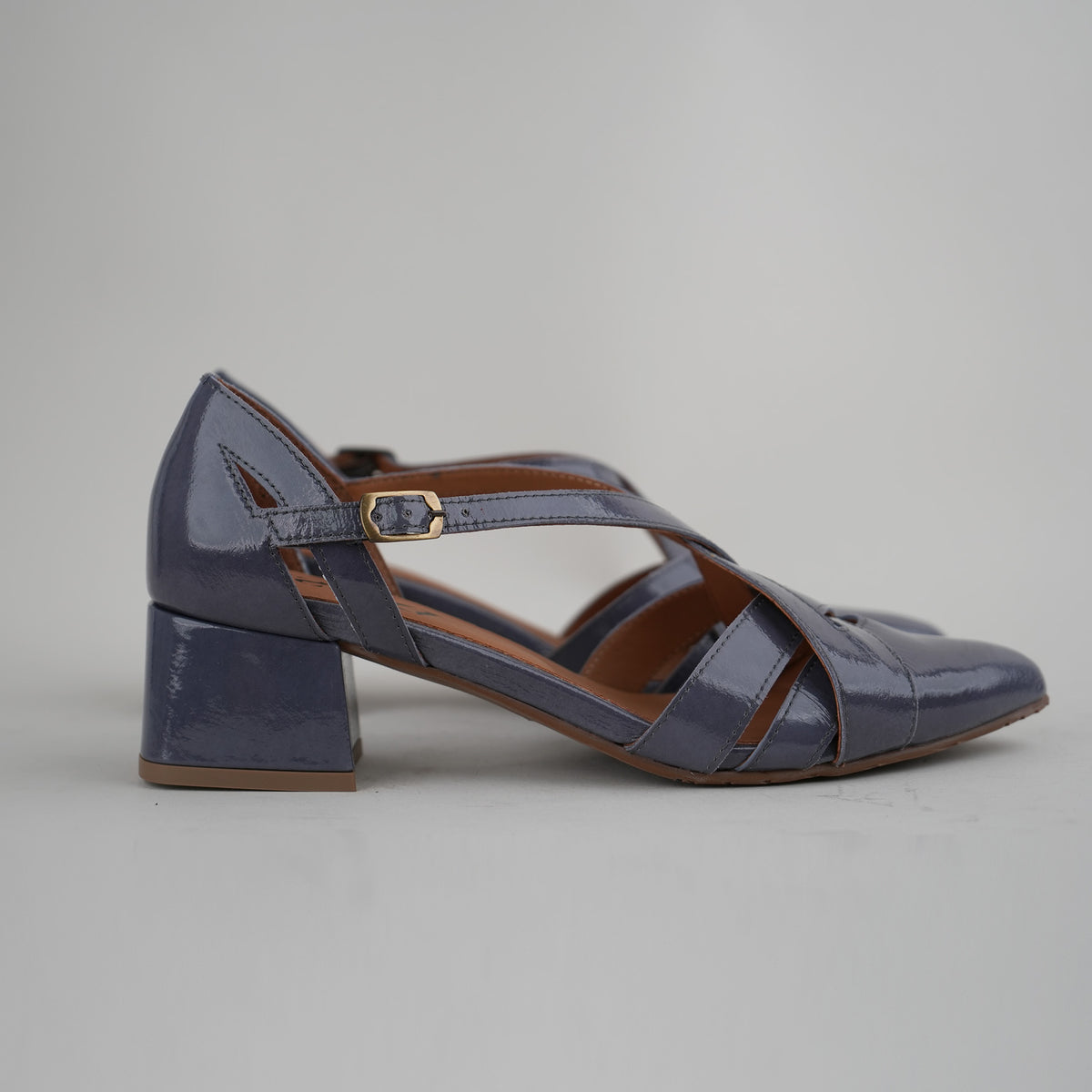 Sample - Lexi Steel Blue Patent - Size 37 (UK4)