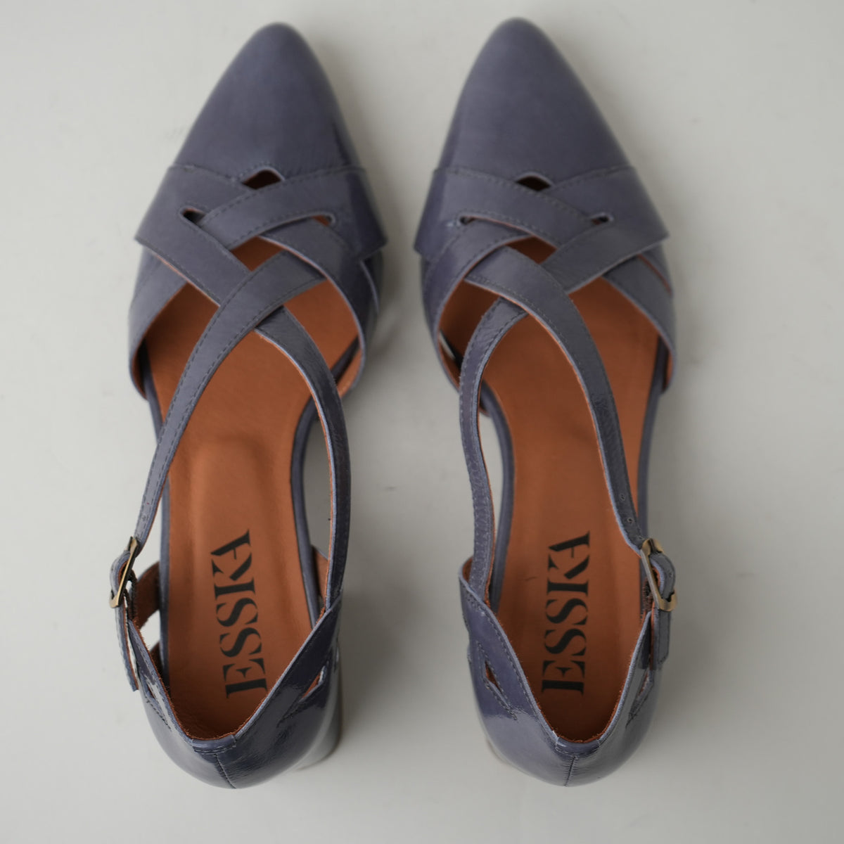 Sample - Lexi Steel Blue Patent - Size 37 (UK4)