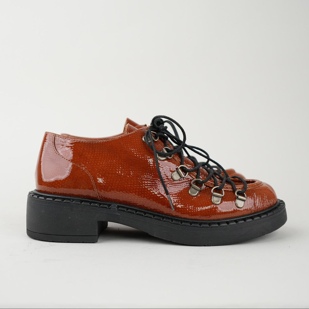 Sample - Blair Rust Patent Snake - Size 37 (UK4)