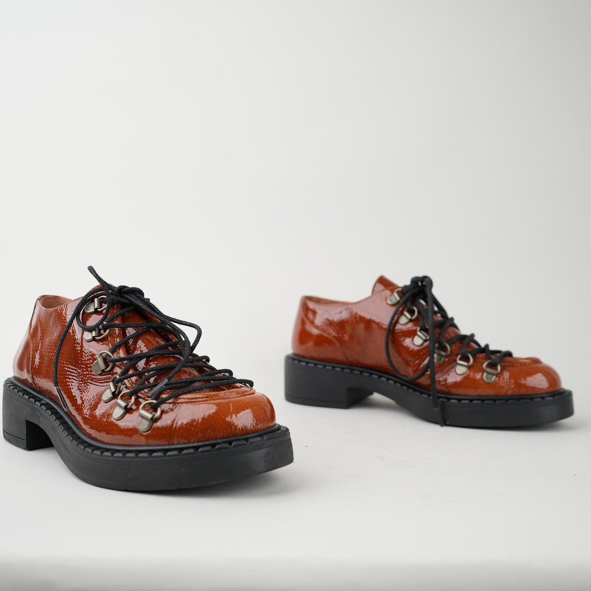 Sample - Blair Rust Patent Snake - Size 37 (UK4)