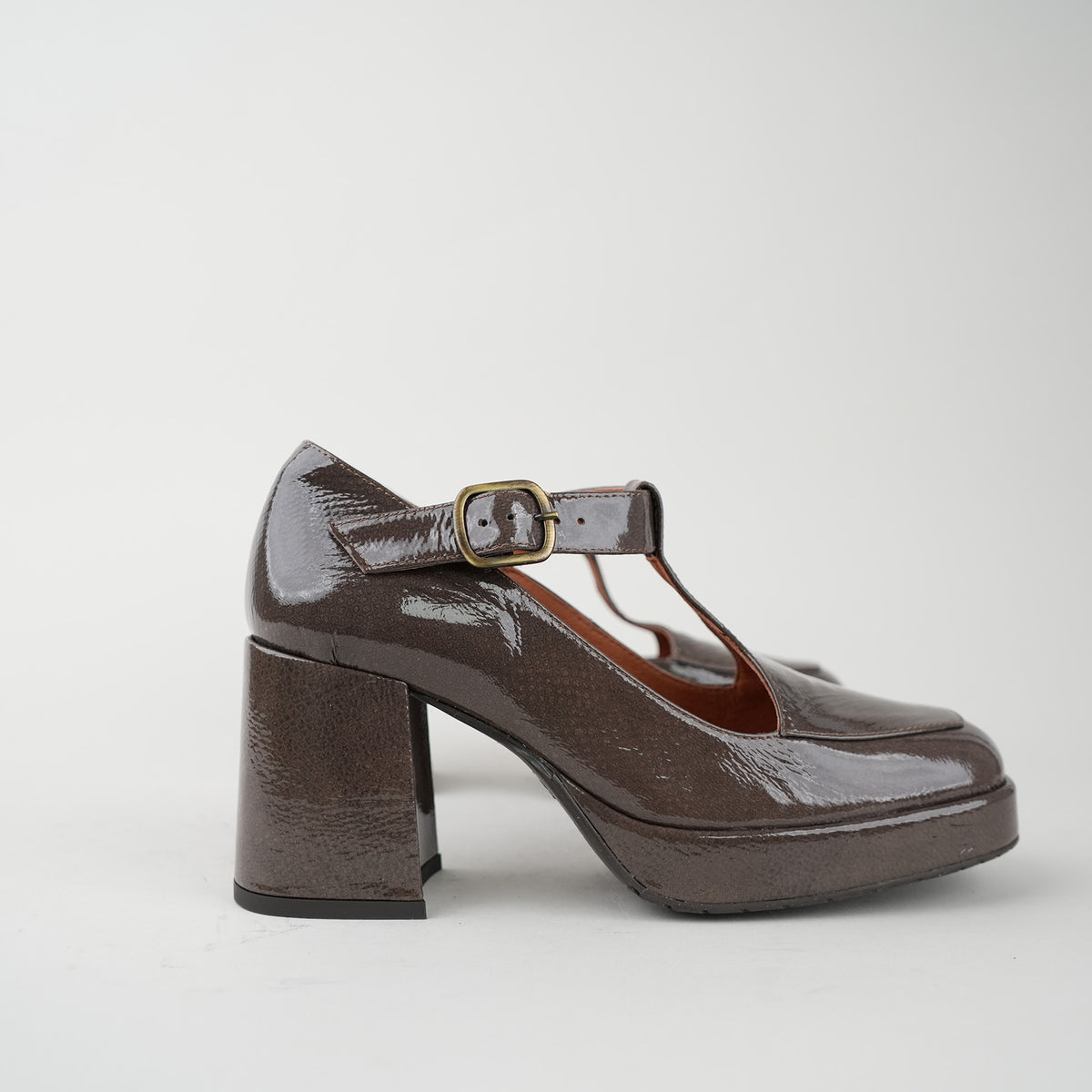 Sample - Saffron Coffee Patent Snake - Size 37 (UK4)