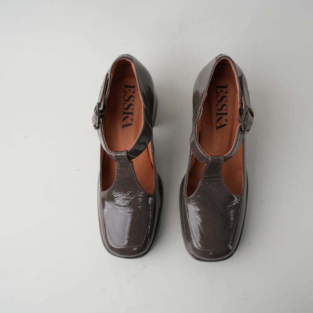 Sample - Saffron Coffee Patent Snake - Size 37 (UK4)