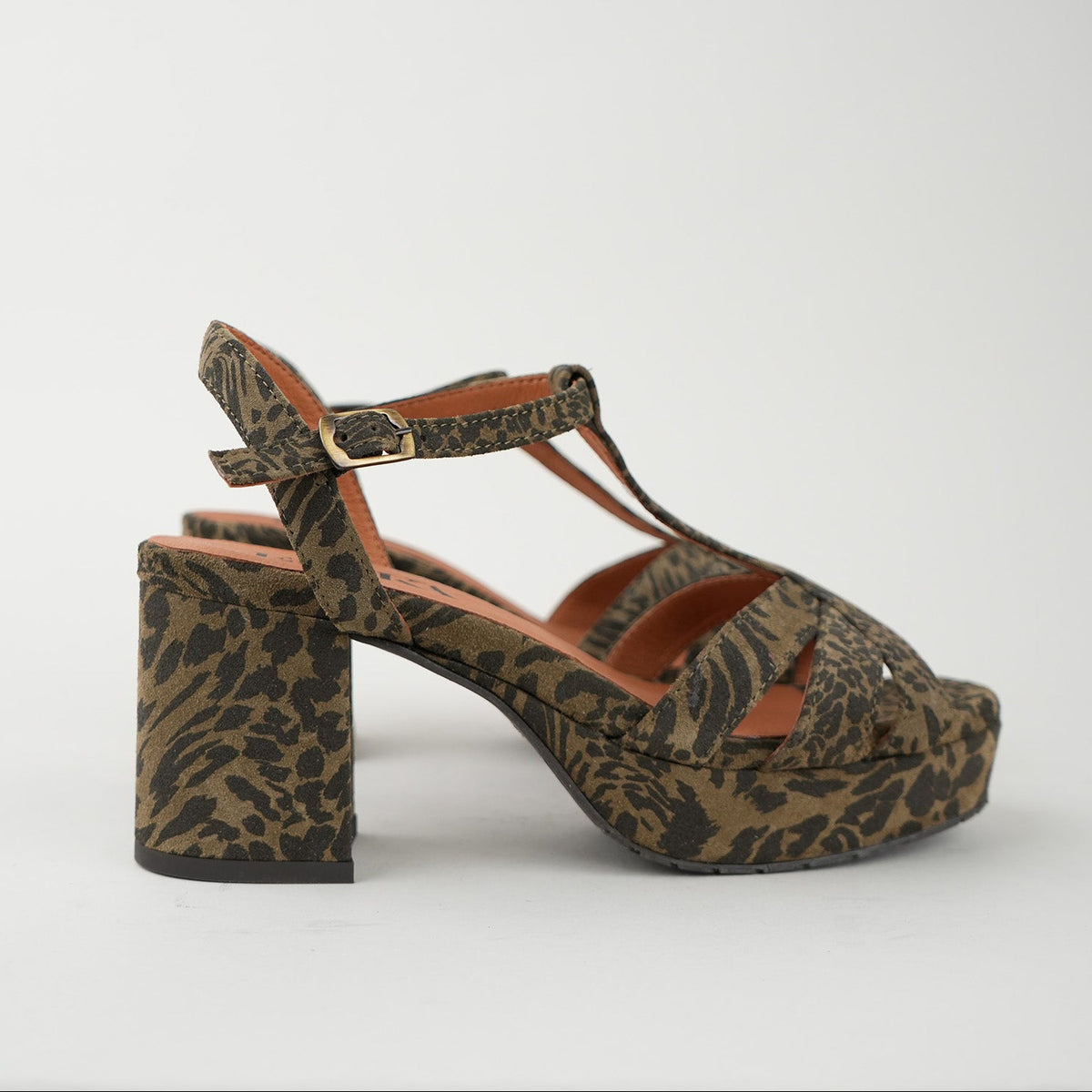 Sample - Charlie Khaki Leopard  - Size 37 (UK4)