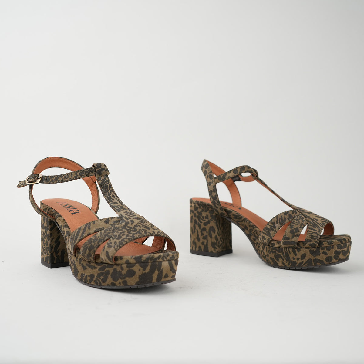 Sample - Charlie Khaki Leopard  - Size 37 (UK4)