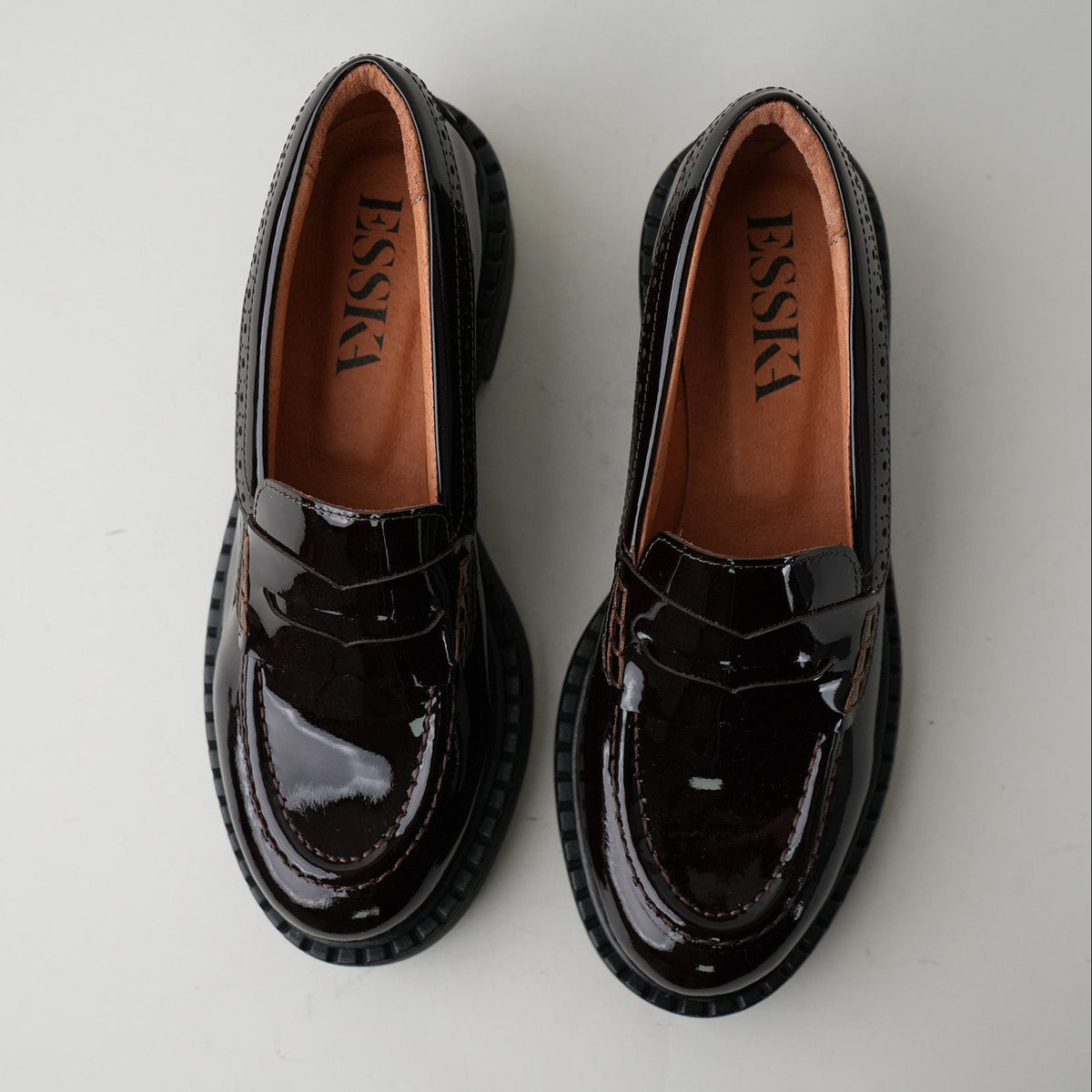 Sample - Ben Patent Wine - Size 40 UK7 Flat Shoe by Esska