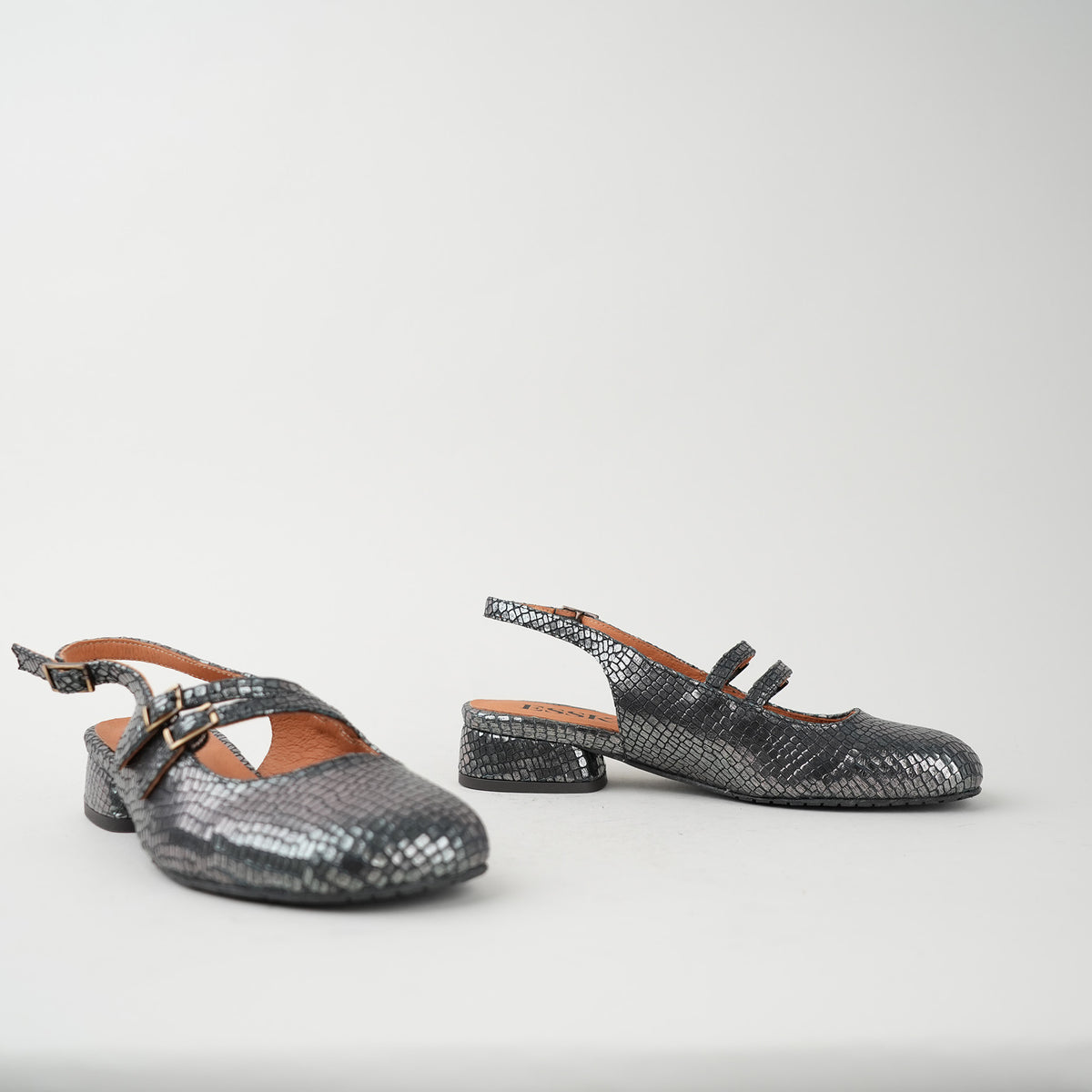 Sample - Rhianna Metallic Iron Rept - Size 37 (UK4)