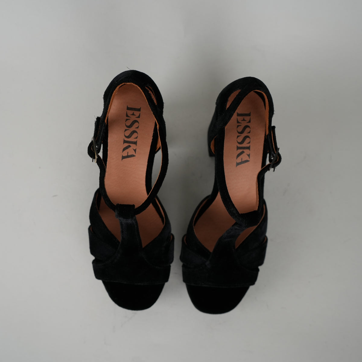 Sample - Victoria Velvet Black - Size 37 UK4 High Sandal by Esska