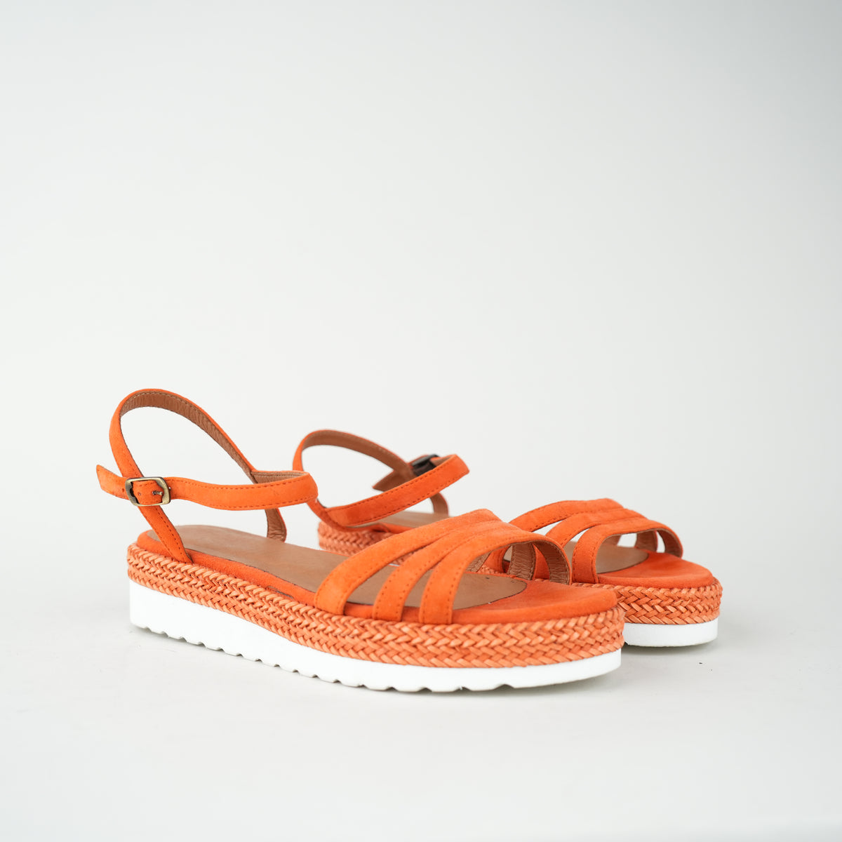 Sample - Ursula Orange - Size 37 UK4 Flat Sandal by Esska