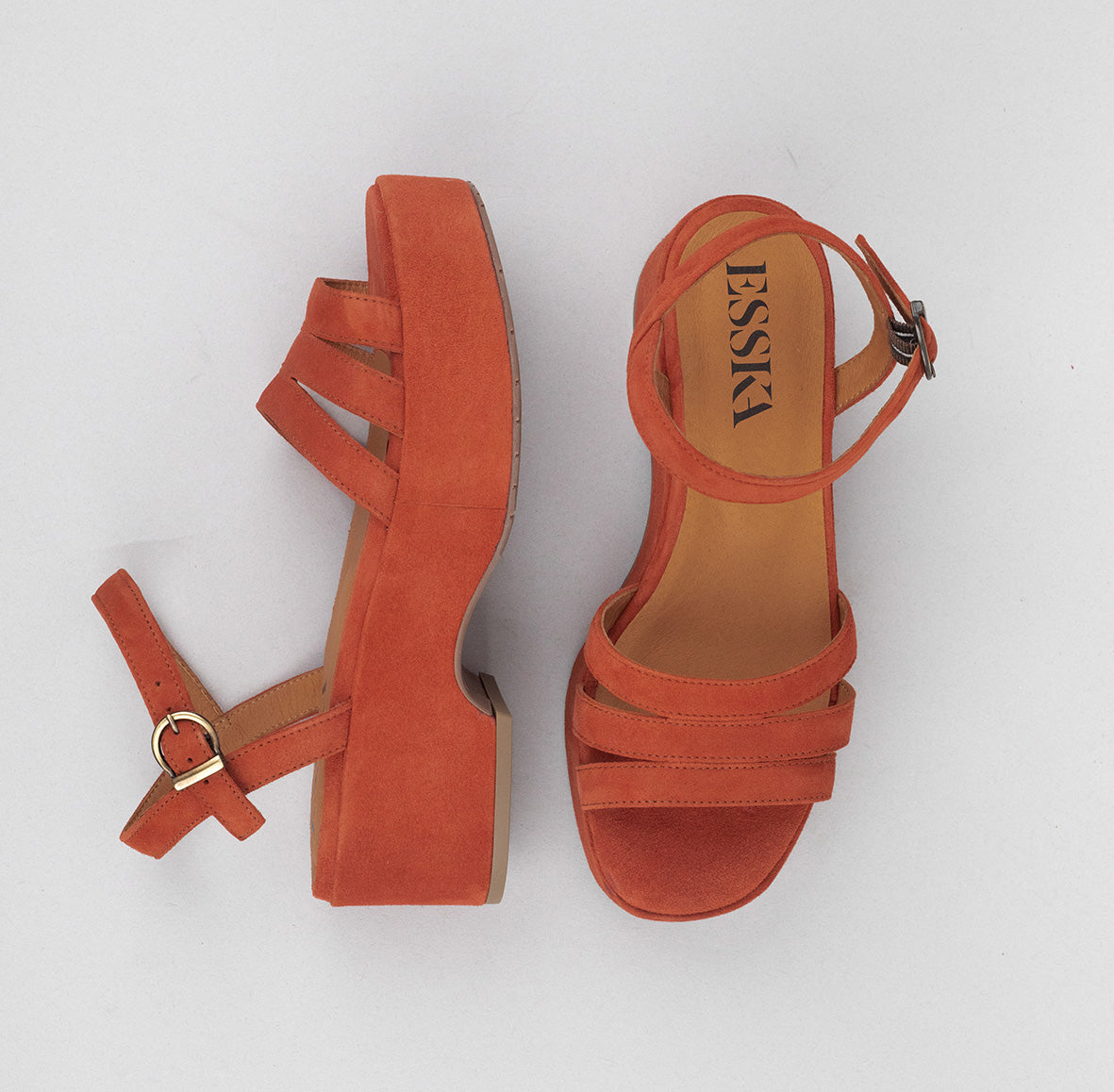 Ellie Rust SP Flat Sandal by Esska