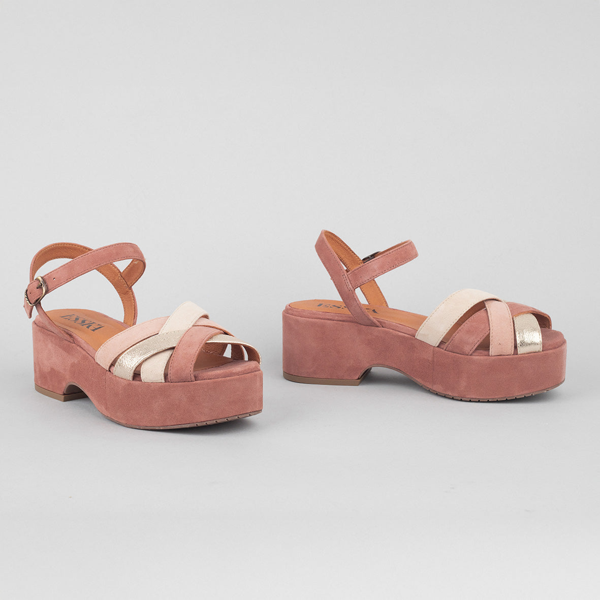 Elsa Dusty Pink Flat Sandal by Esska