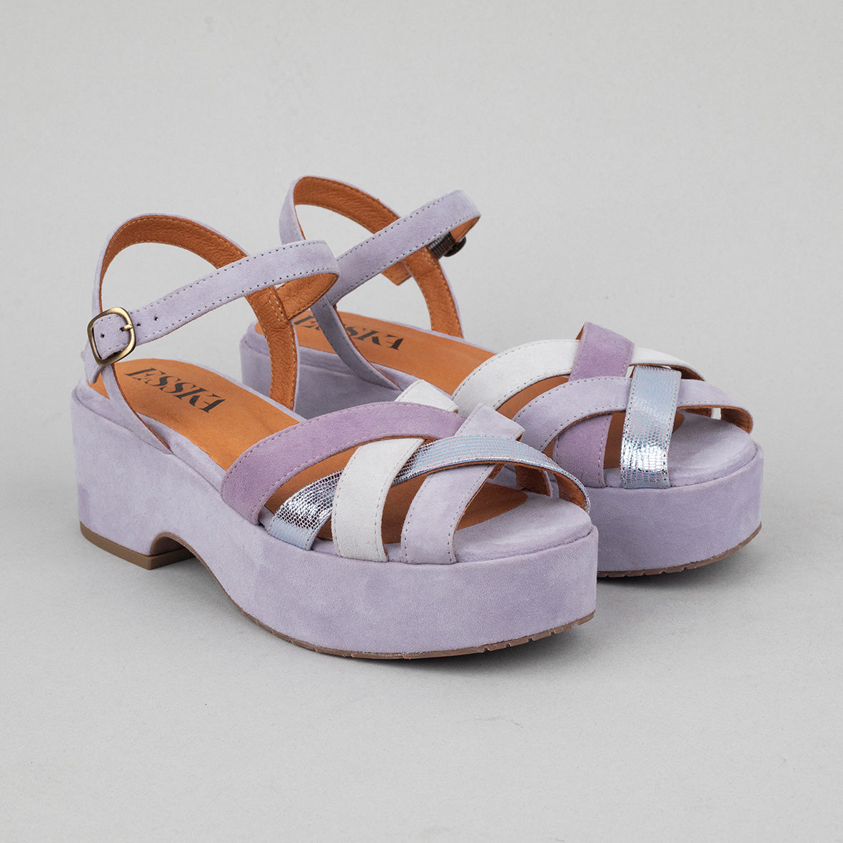 Elsa Lavender Flat Sandal by Esska