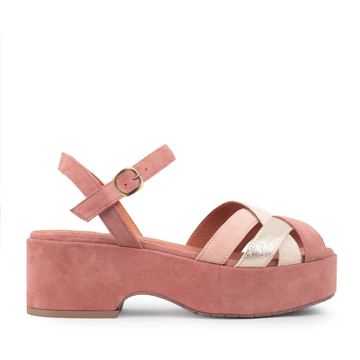 Elsa Dusty Pink Flat Sandal by Esska
