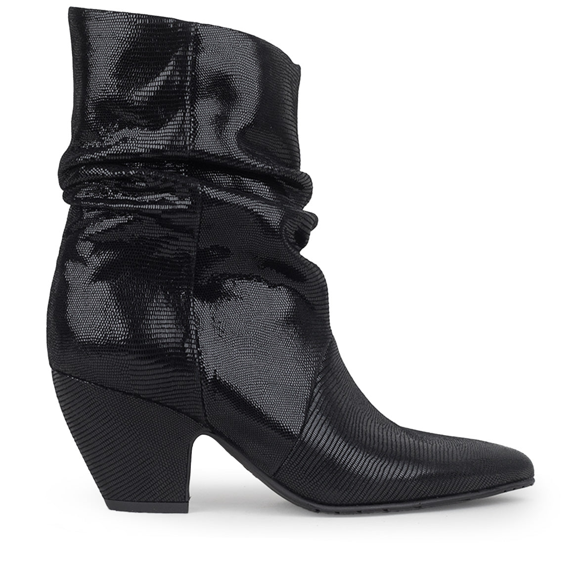 Ember Metallic Black Mid Boot by Esska