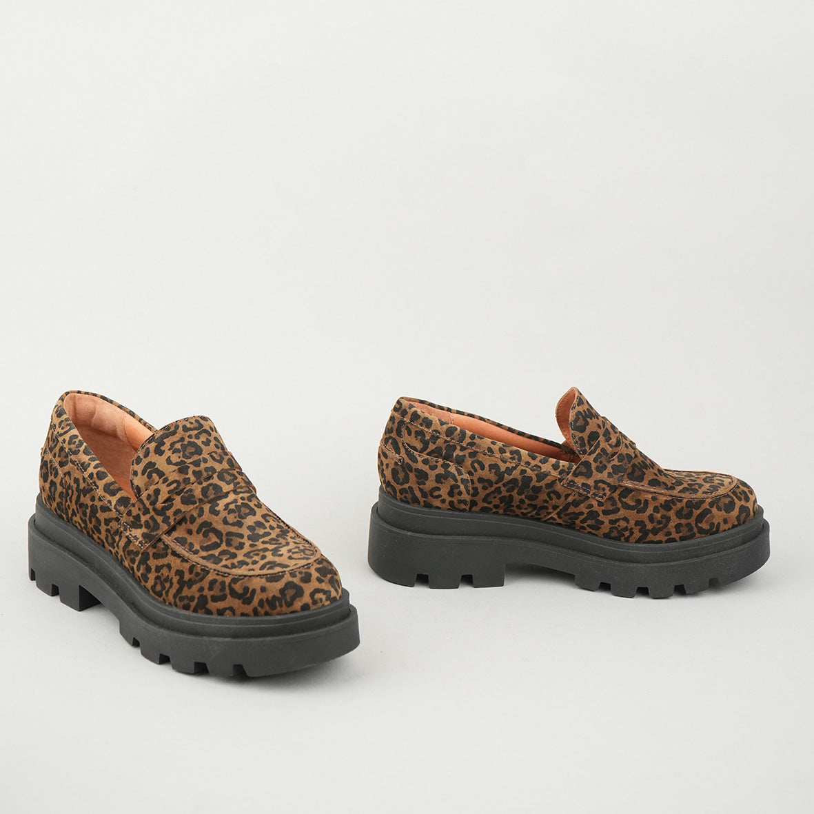 Emily Leopard Flat Shoe by Esska