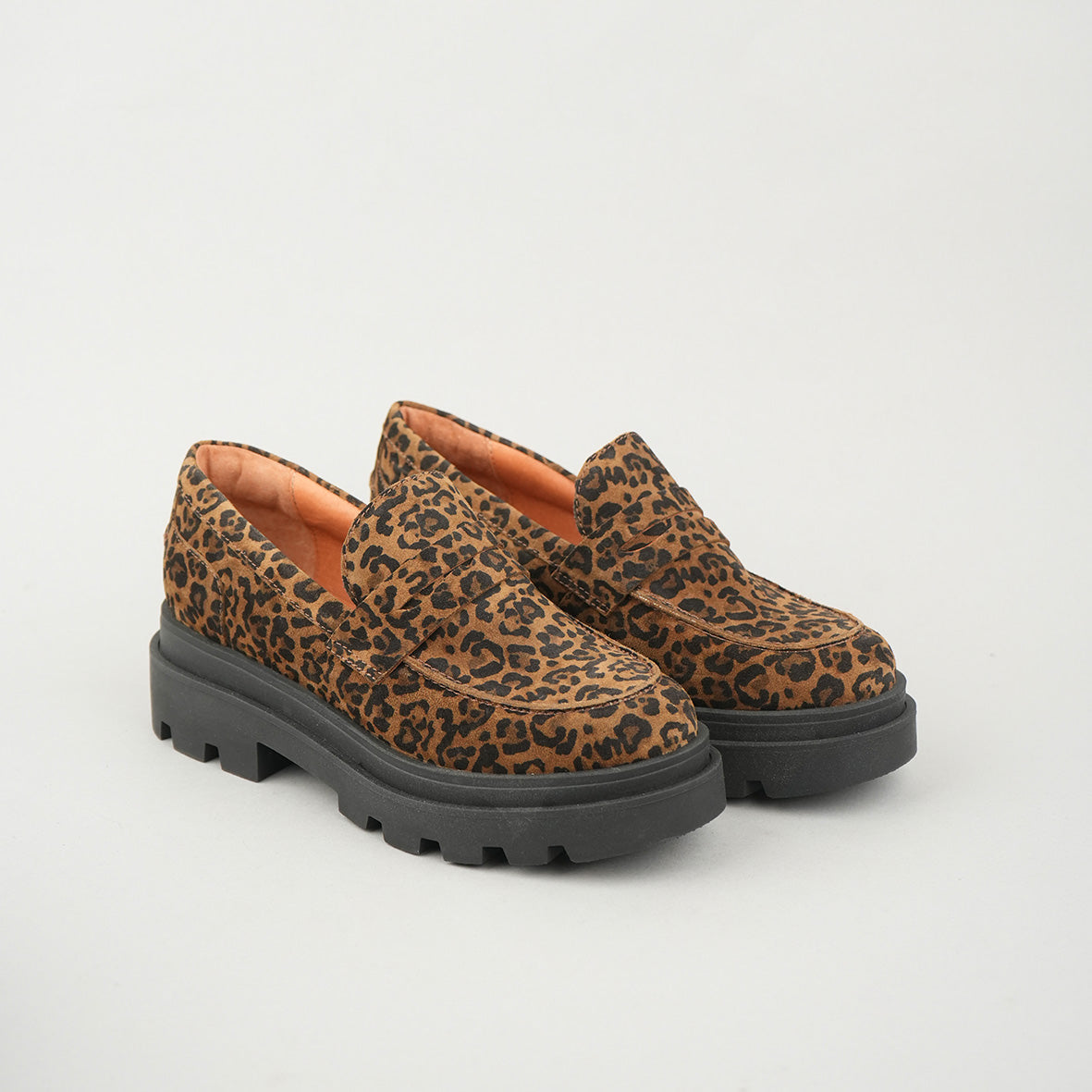 Emily Leopard Flat Shoe by Esska