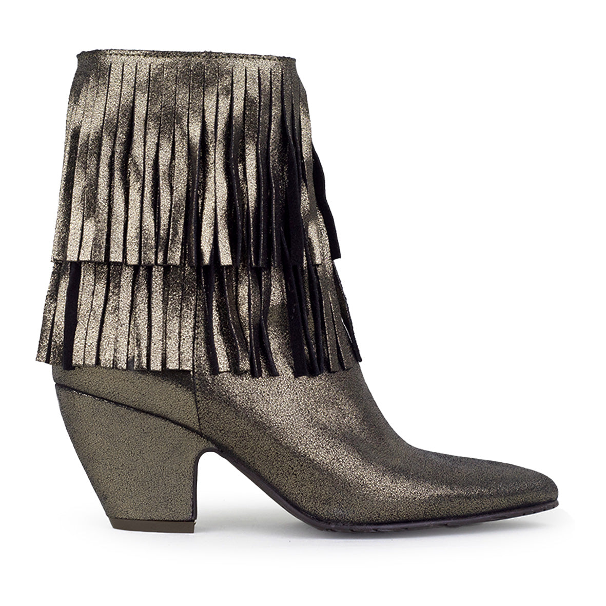 Esme Metallic Iron Mid Boot by Esska
