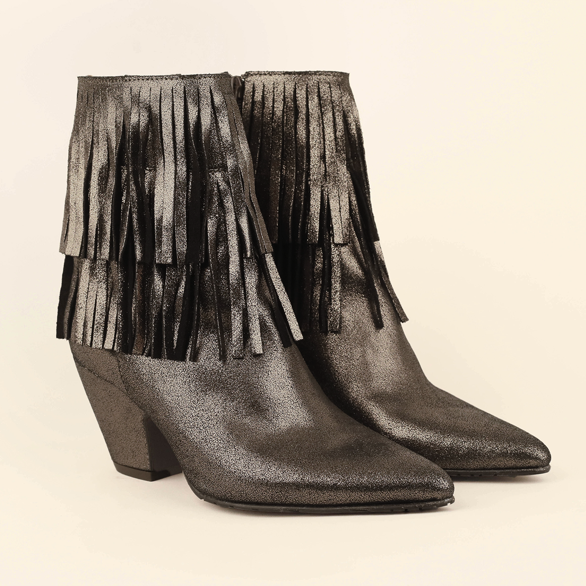 Esme Metallic Iron Mid Boot by Esska