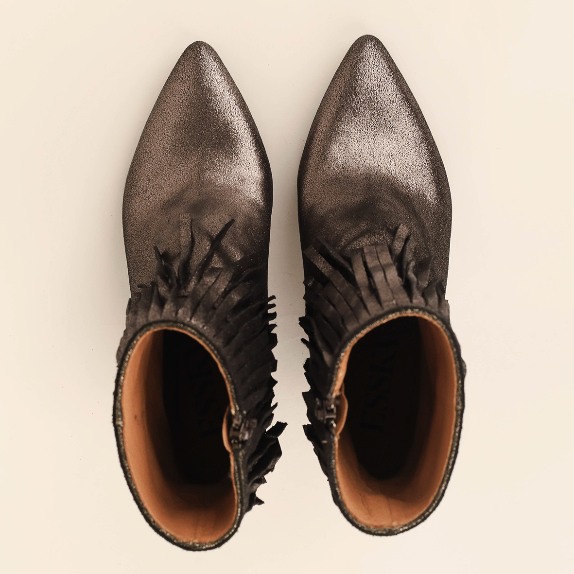 Esme Metallic Iron Mid Boot by Esska