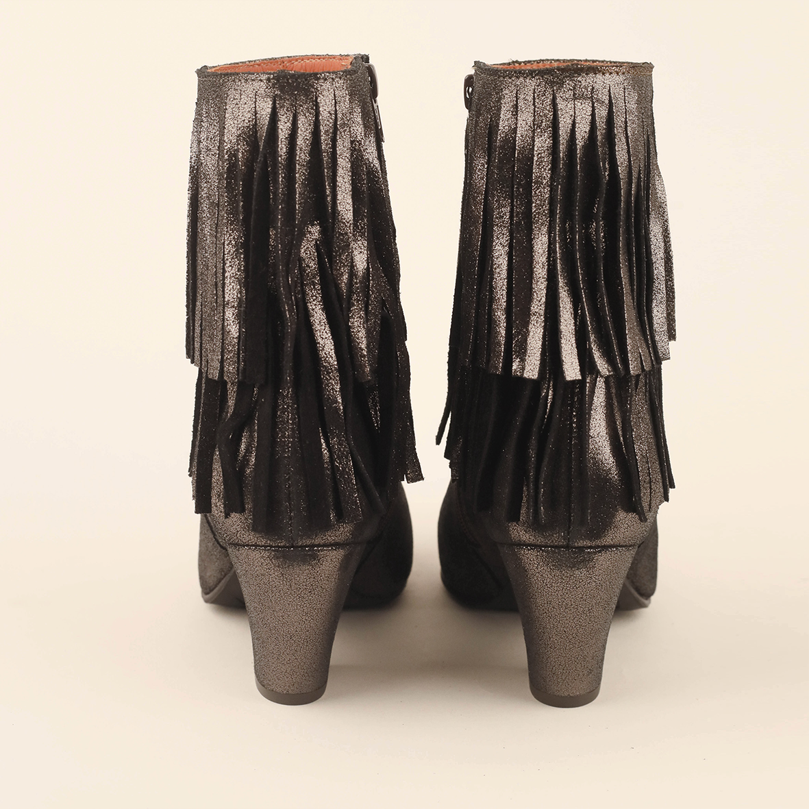 Esme Metallic Iron Mid Boot by Esska
