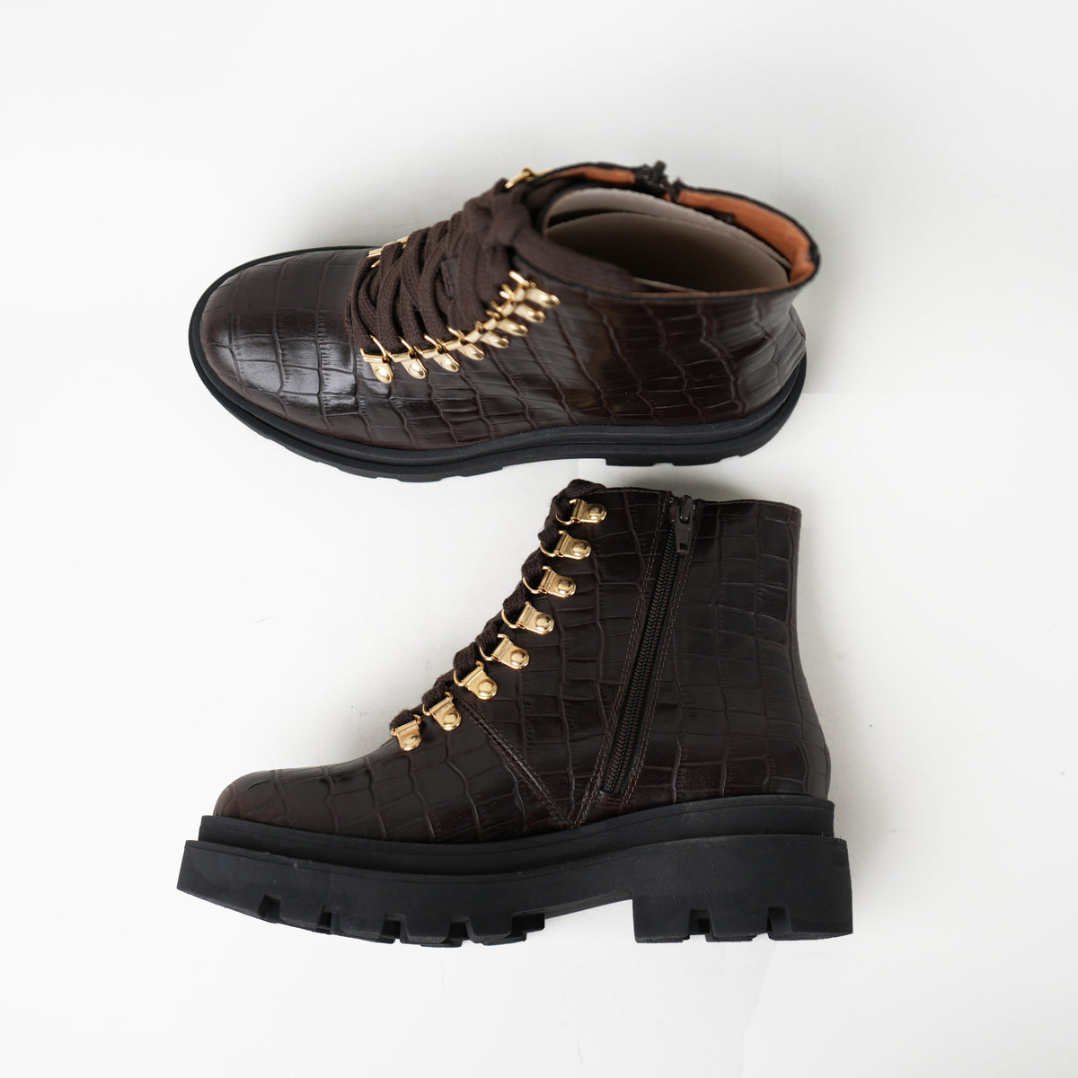 Sample - Estelle Brown Croc - Size 37 (UK4)