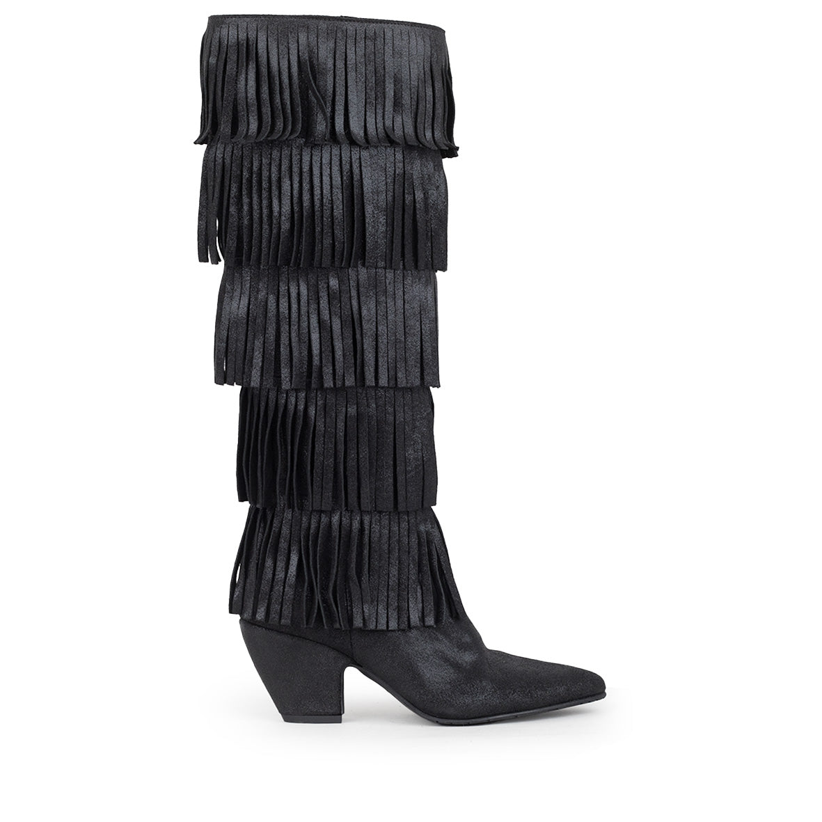 Eva Metallic Black Mid Boot by Esska
