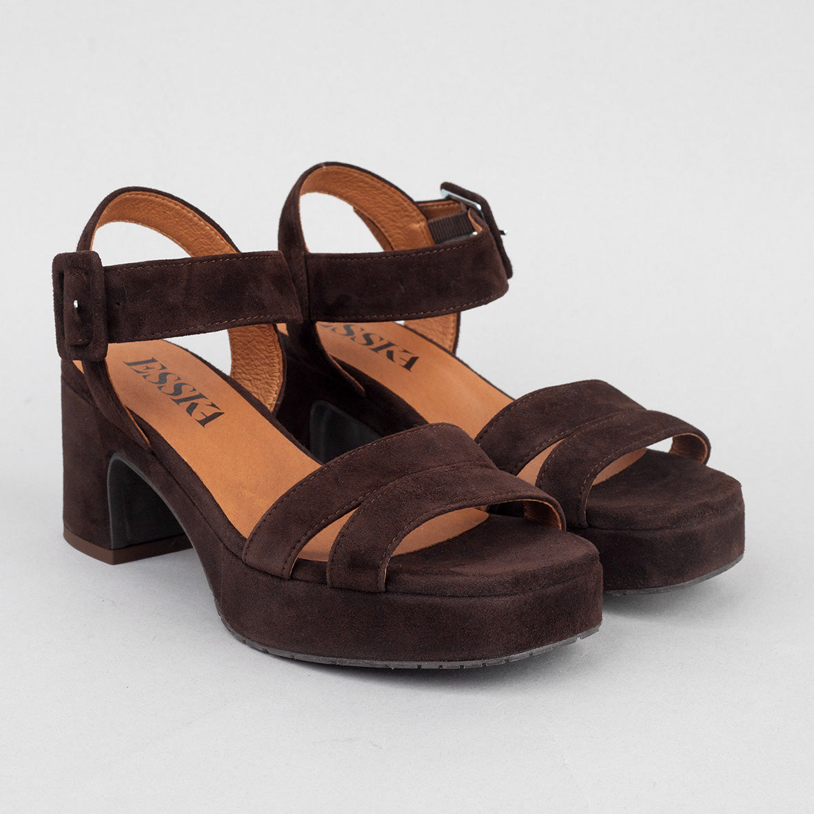Flora Chocolate Mid Sandal by Esska