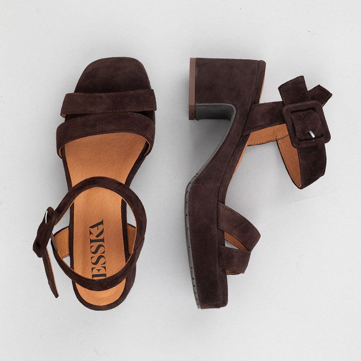Flora Chocolate Mid Sandal by Esska