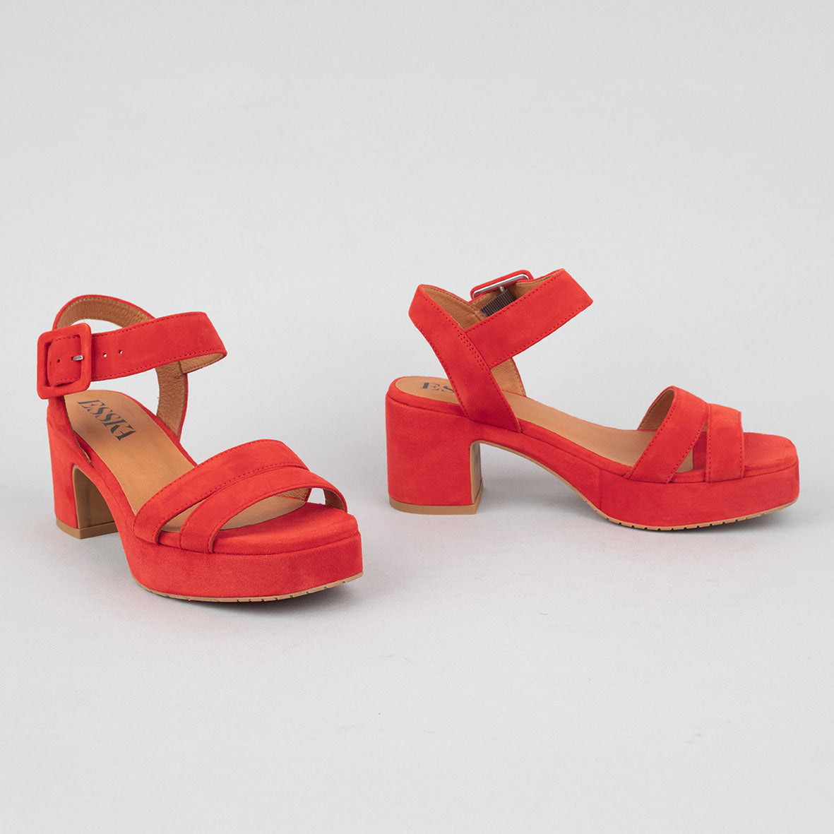 Flora Red Mid Sandal by Esska