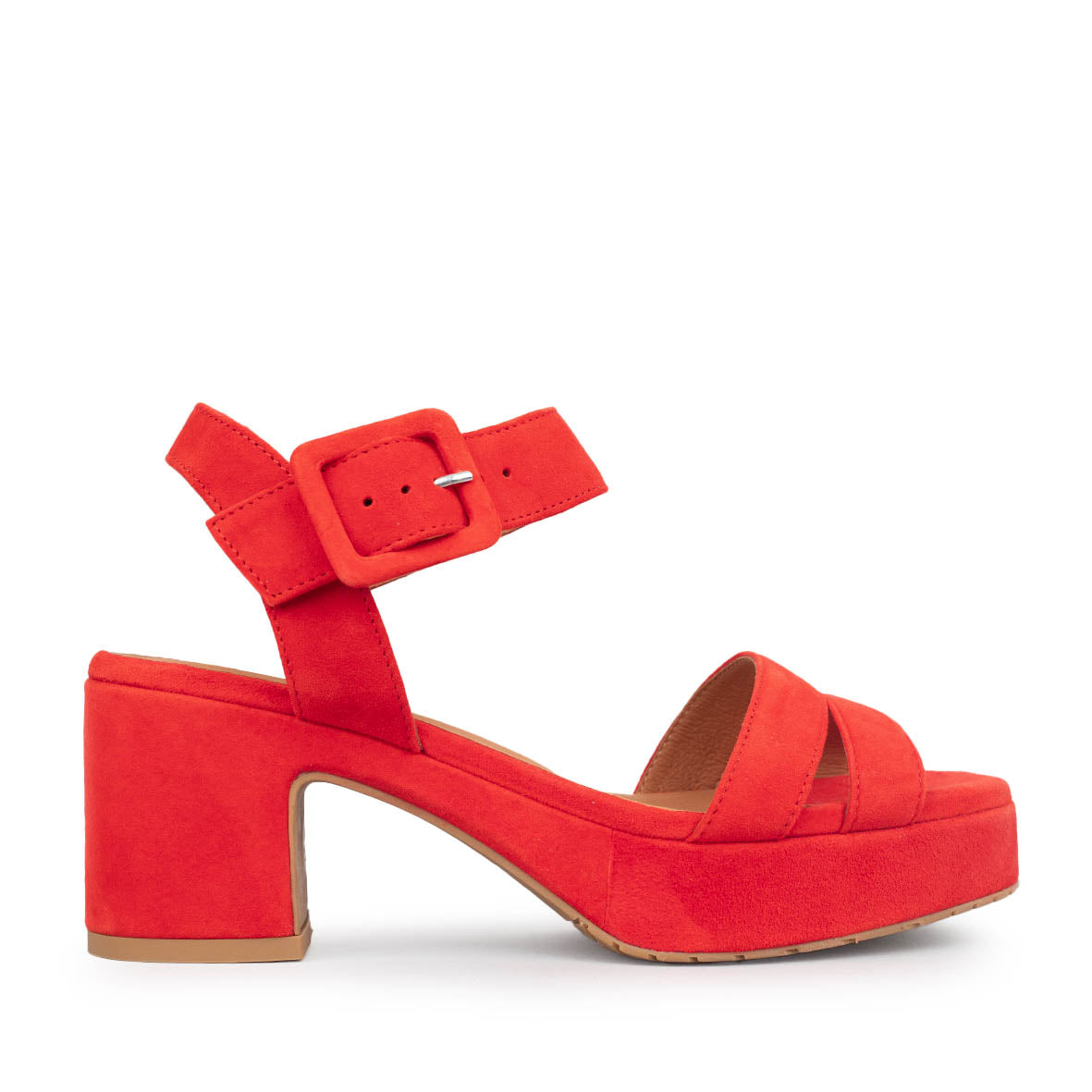 Flora Red Mid Sandal by Esska