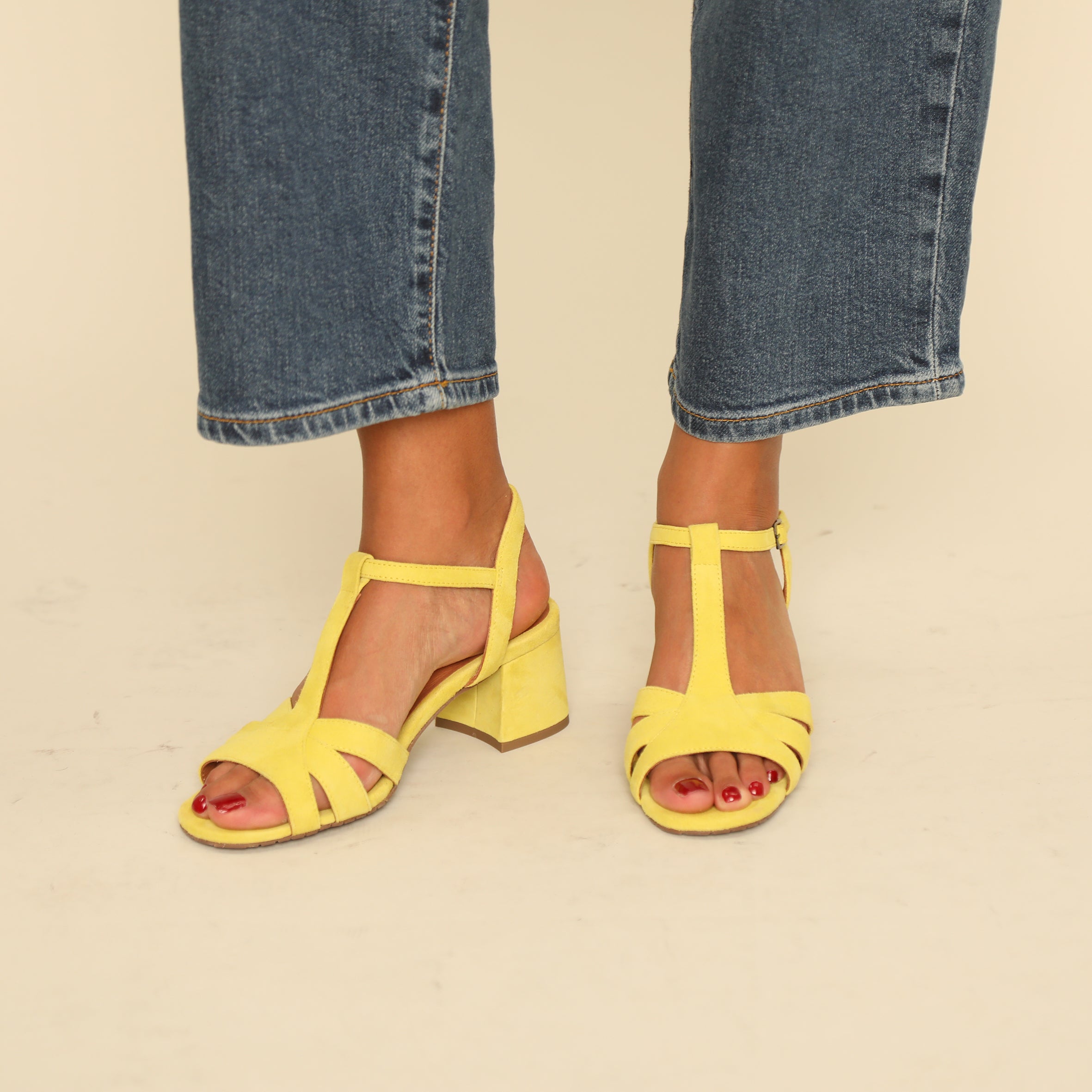 Gabby Lemon Low Sandal by Esska