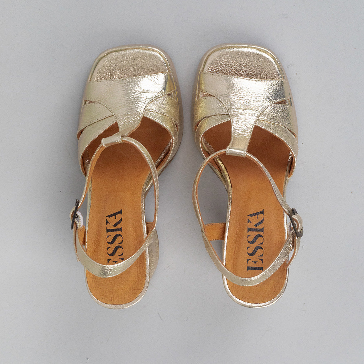 Gaia Champagne High Sandal by Esska