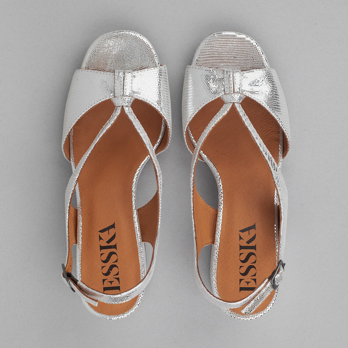 Gemma Silver Low Sandal by Esska