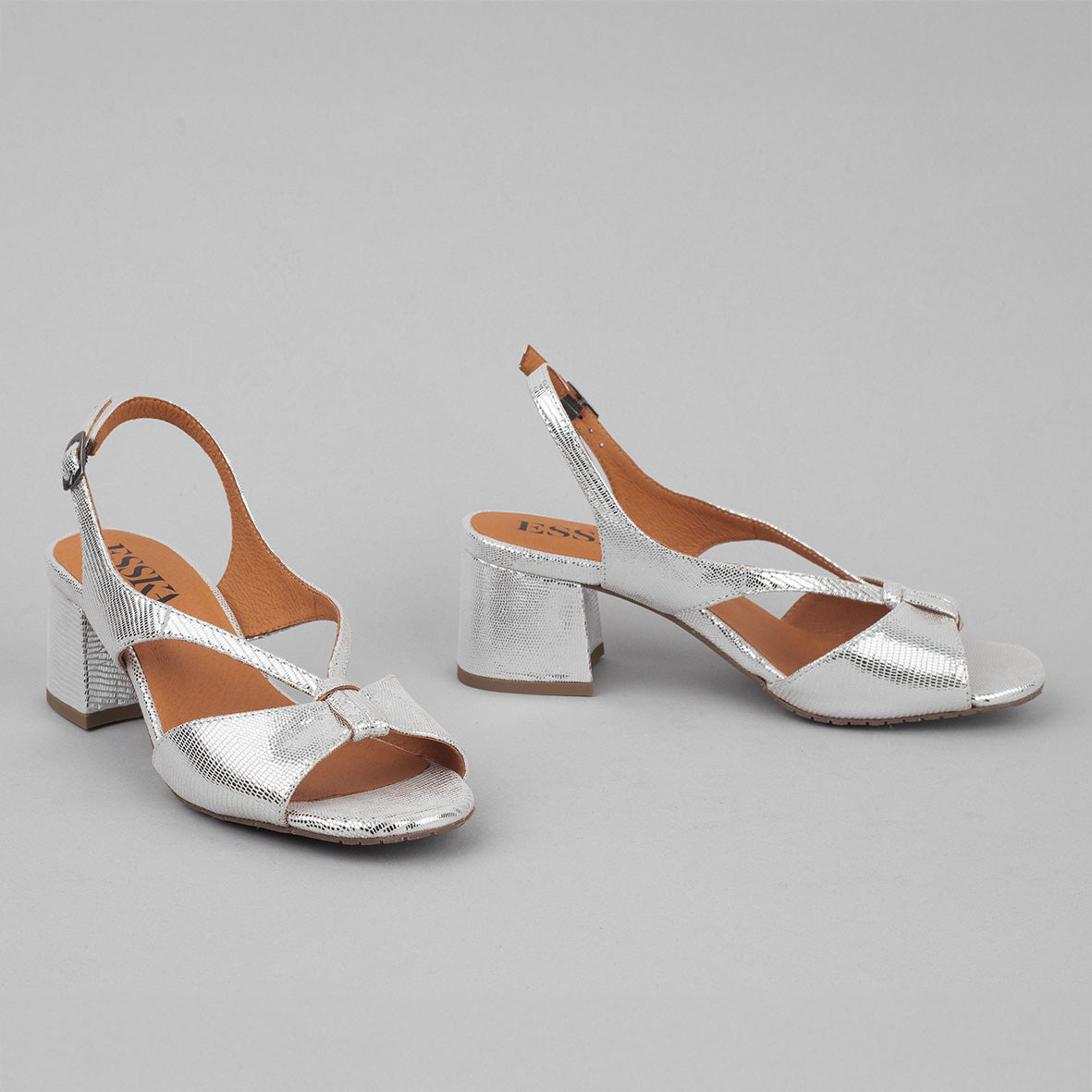 Gemma Silver Low Sandal by Esska