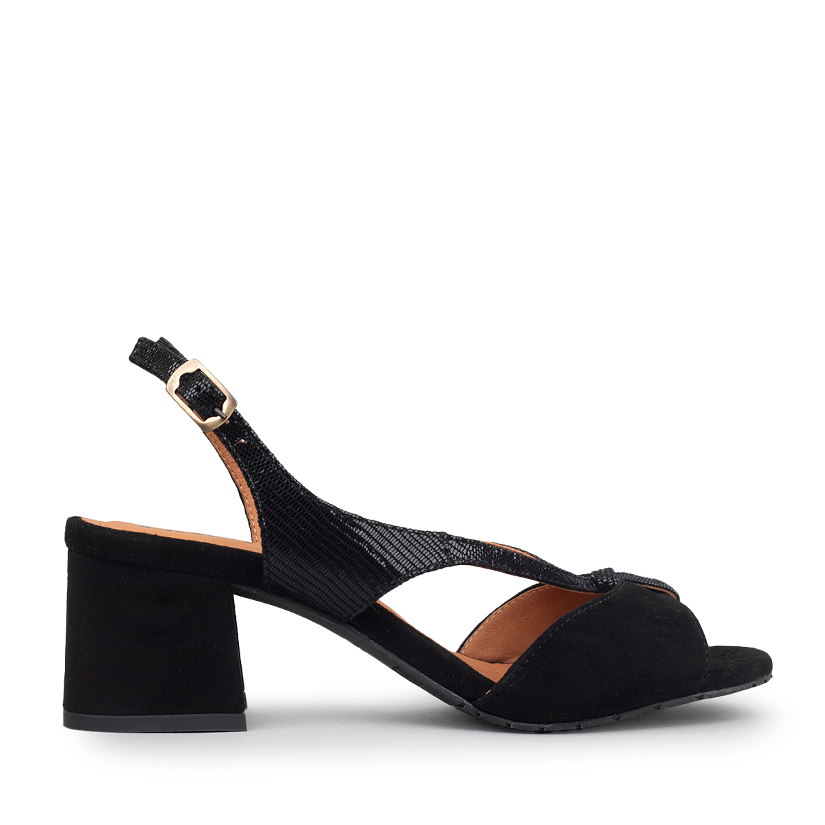 Gemma Black Low Sandal by Esska