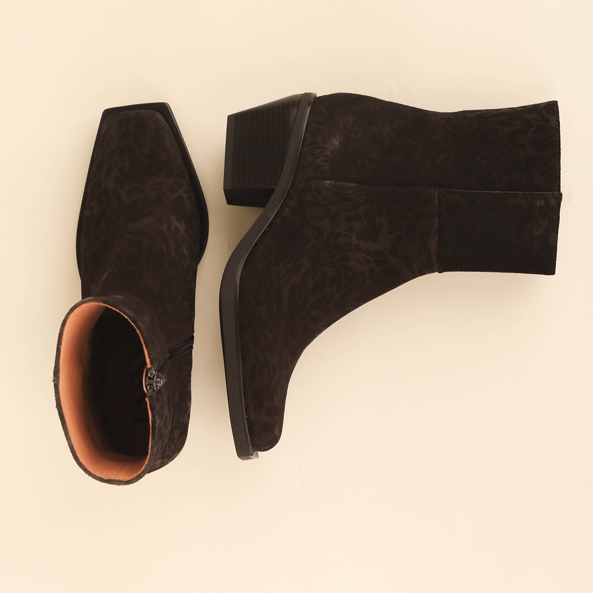 Ghalia Dark Brown Leopard Low Boot by Esska