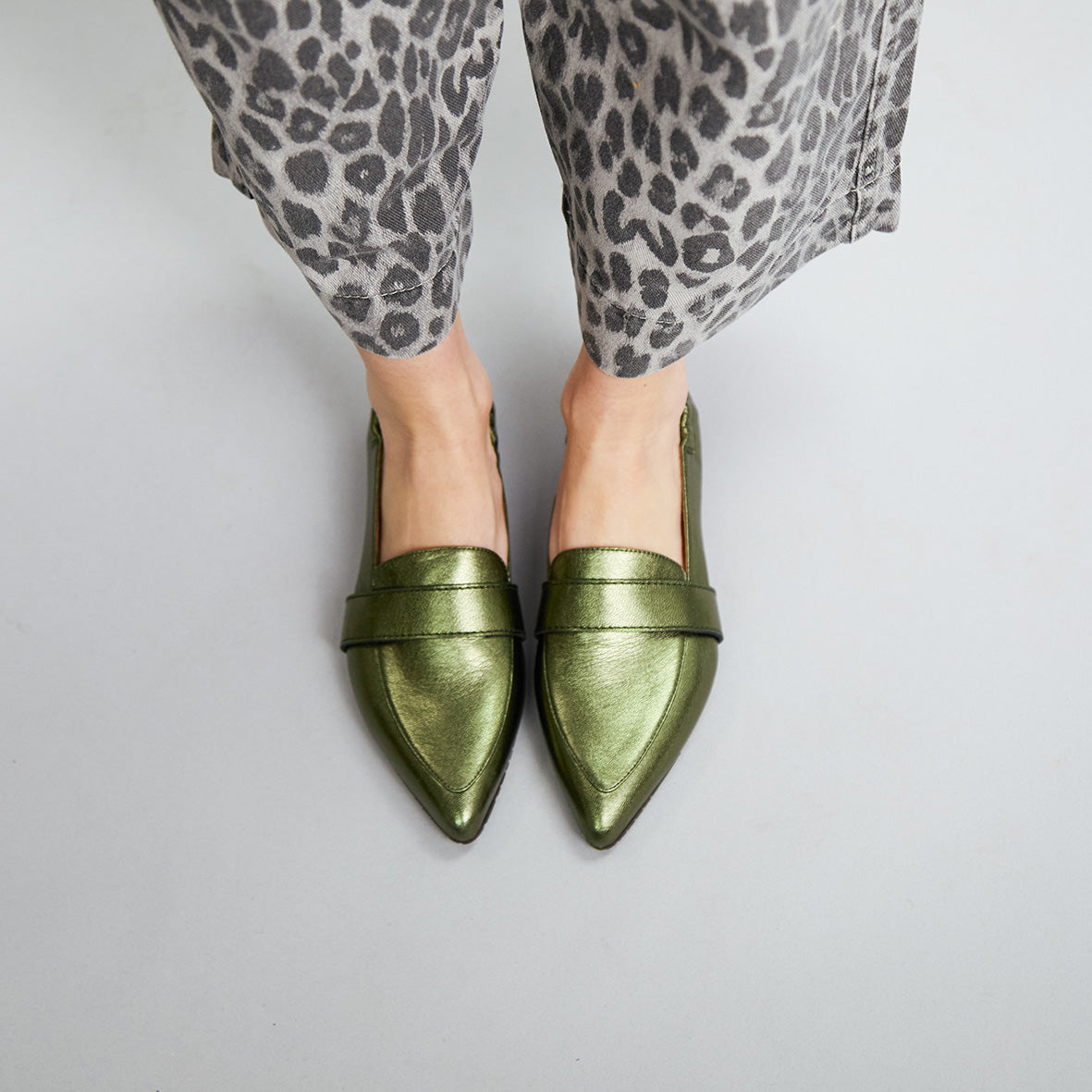 Hannah Metallic Green