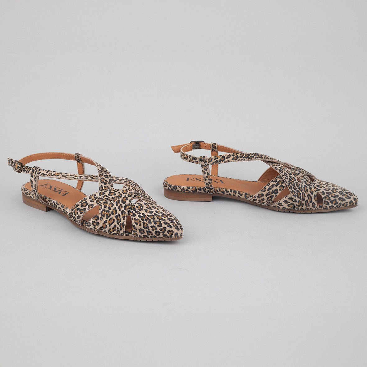 Heidi Leopard Flat Shoe by Esska