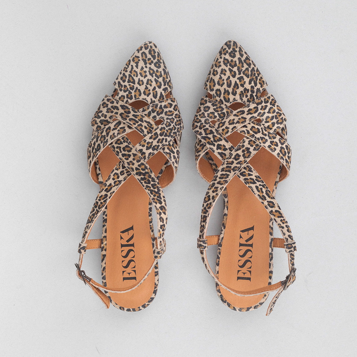Heidi Leopard Flat Shoe by Esska