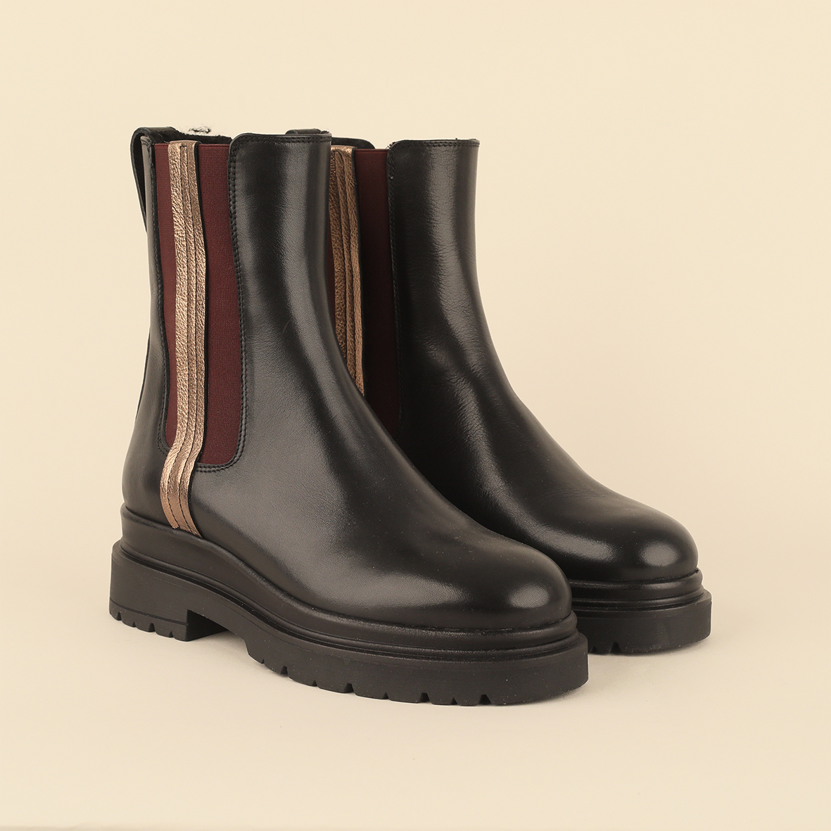 Hugo Black Flat Boot by Esska
